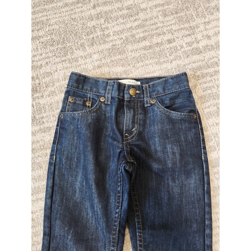 Levi's boy's 511 Slim dark wash jeans size 6 - Picture 6 of 9
